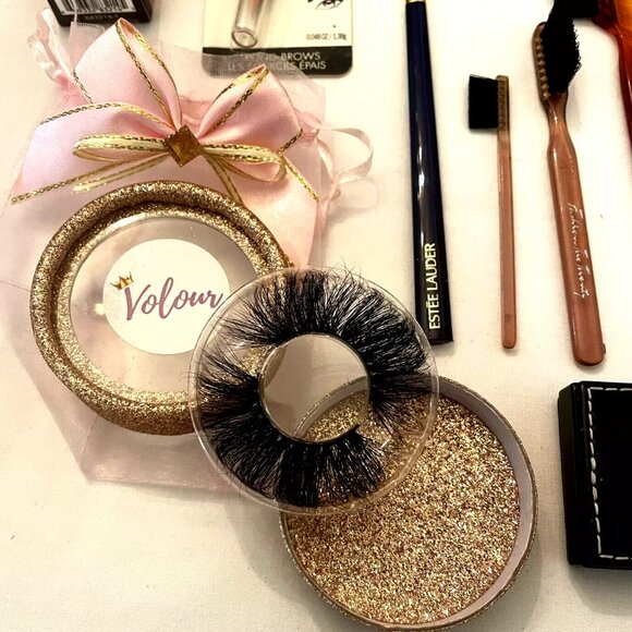 14 +Mix lot of Makeup Cosmetics Fake Eyelashes Mirror Eyebrow Pencil Applicators - Picture 5 of 14